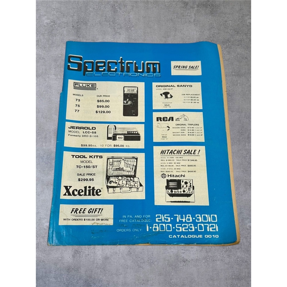 Spectrum Electronics Catalog 0010 Vintage 1984 Fluke Hitachi Atari